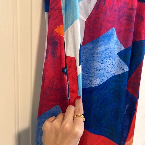 Colorful Abstract Maxi Dress Nicole Miller - Picture 3 of 4